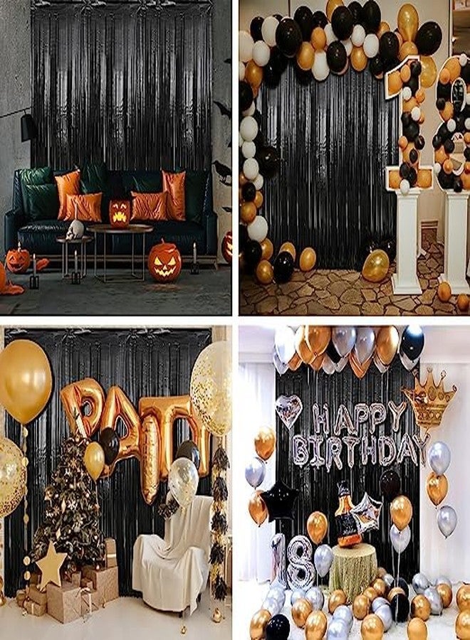 1iAM Black Foil Curtain for Birthday/ Anniversary/ Gruduation Party/ Promotion Party/ Rice Ceremony/ Baby shower/ Christmas/ New Year Celebration/ Wedding/ Theme Party - Image 4